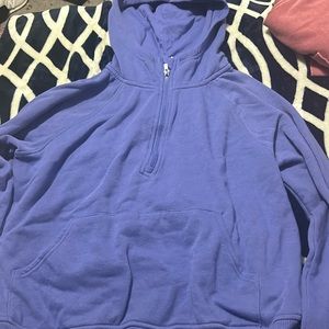 Robbed half zip hoodie